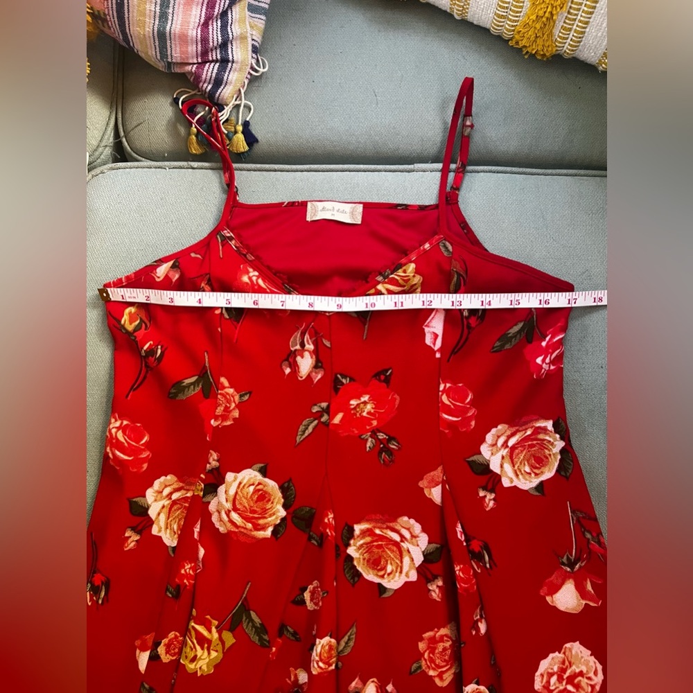 Women's Altar’d State Red Floral Dress M - Picture 7 of 7